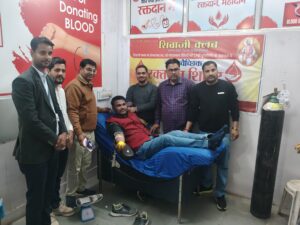 गंगापुर सिटी में शिवाजी क्लब द्वारा विशाल रक्तदान शिविर का आयोजन