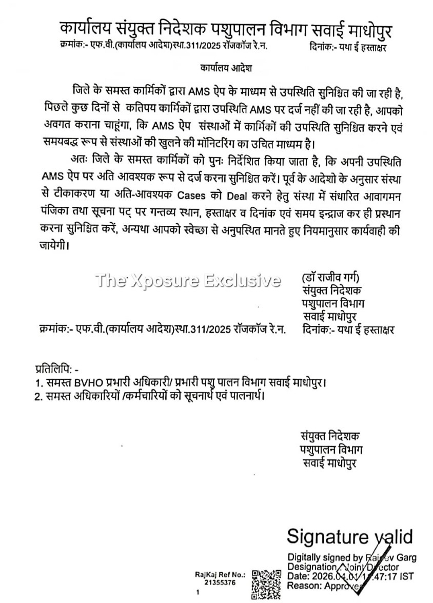 AMS attendance rule government employees